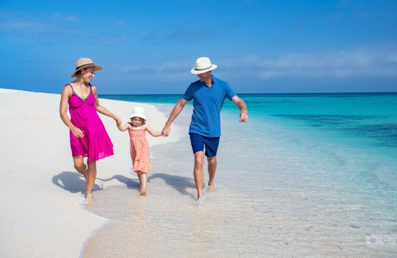 Families enjoying a day at Holloways Beach, Cairns, Australia